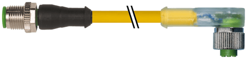 Murr Elektronik 7000-40321-0330060 7000-40321-0330060 Murrelektronik - M12 MALE 0° / M12 FEMALE 90° LED, PUR 3X0.34 YELLOW, UL/CSA, drag ch 0.6m 7000-40321-0330060 on Applied Automation