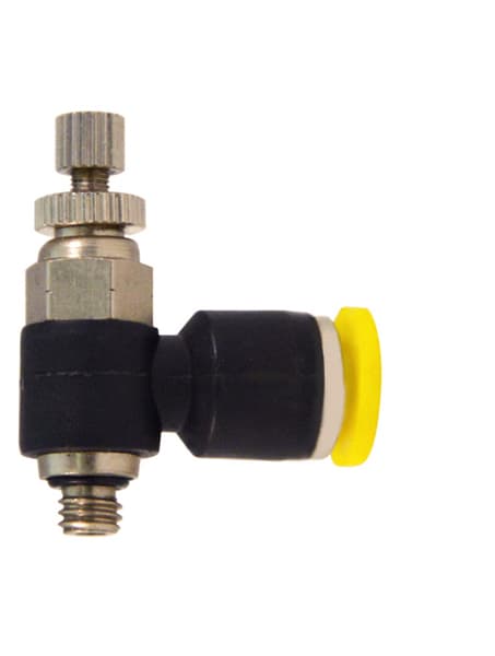 Clippard PQ-CI04N Flow Control Valve, Meter In from #10-32 Male Thread to 1/8" OD Tubing PQ-CI04N on Applied Automation