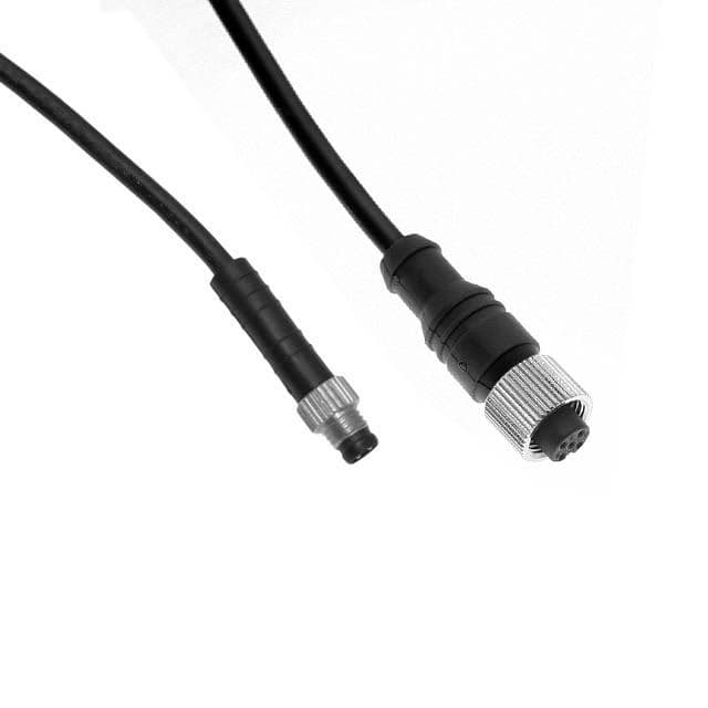 Mencom NANTDC-4MFP-10M NAN, Cordset, 4 Pole, M8 Male Straight / M12 Female Straight, 10 Meters, 3A, Black, PVC, Nickel Plated Brass NANTDC-4MFP-10M on Applied Automation