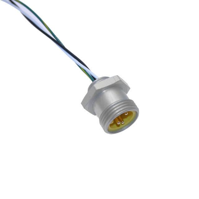 Mencom MINH-3MR-1-M16 MIN Power Size I, Receptacle, 3 Pole, Male Straight, 1 Ft, 14awg, 18A, M16, Front Mount, Aluminum Clear Anodized MINH-3MR-1-M16 on Applied Automation