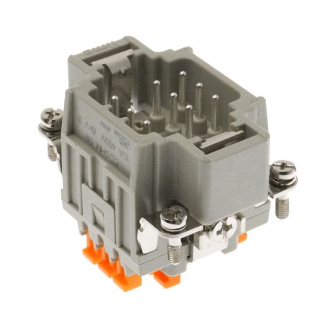 Mencom CDSHM-09 Hi-Density, CDSH series, Male Rectangular Insert, size 44.27, 9 pin, 10 amp, Squich Spring CDSHM-09 on Applied Automation