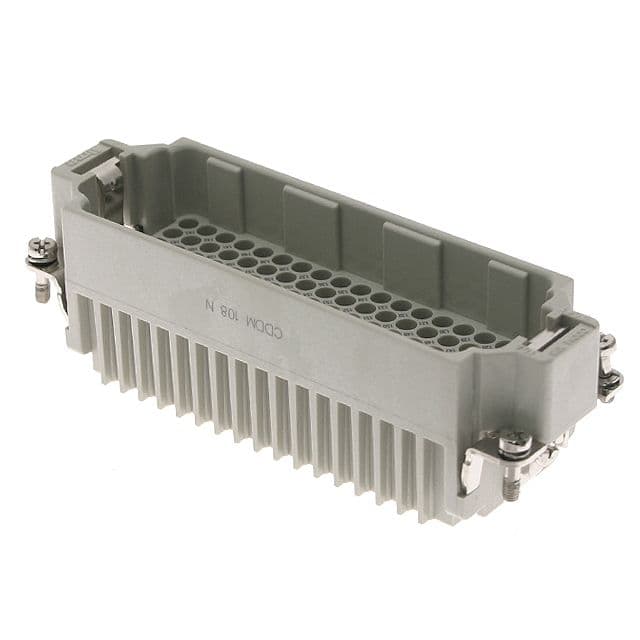 Mencom CDDM-108N Standard, CDD series, Male Rectangular Insert, size 104.27, 108 pin, 10 amp, Crimp, (numbered 109-216) CDDM-108N on Applied Automation