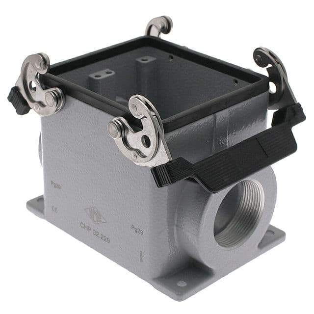 Mencom CHP-32.229 Standard, Rectangular Base, Double Latch, Surface mount, size 77.62, 2 Side PG29 cable entries CHP-32.229 on Applied Automation