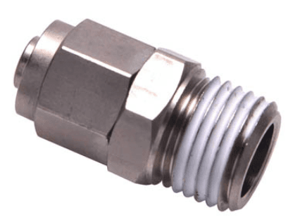 AirTAC BKC1208-03 Straight locknut connector, Nickel plated brass, Applicable tubing OD 12mm , ID 8mm, 3/8" PT thread BKC1208-03 on Applied Automation
