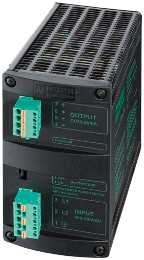Murr Elektronik 85071 85071 Murrelektronik - MCS POWER SUPPLY 3-PHASE, IN: 360-550VAC OUT: 24-28V/10ADC 85071 on Applied Automation