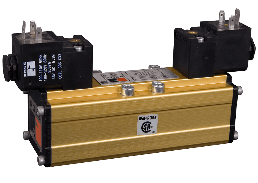 ROSS Controls W6456B2418 ISO 5599-1 Valve, Size 1, W64 Series, 5/2 Double, Pressure Controlled, Poppet, High Temp W6456B2418 on Applied Automation