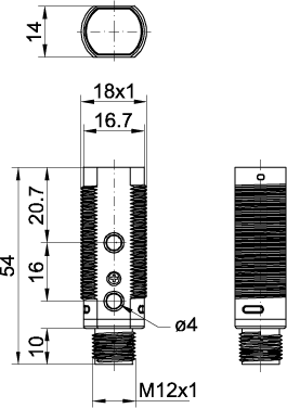 SensoPart 740-21029 740-21029 SENSOPART - Photoelectric diffuse sensor, FT 18-2 IDM-PS-L4 740-21029 on Applied Automation