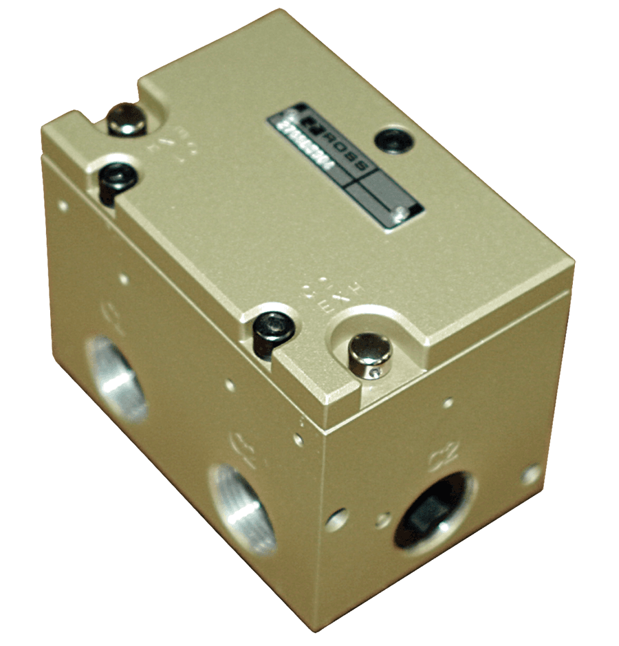 ROSS Controls 2768D3904 PO Check Valve 27 Series, Pressure Controlled, Dual 2/2, Inline, Manual Trapped Pressure Relief, Port 1 Female 3/8" NPT, Port 2 Female 3/8" NPT 2768D3904 on Applied Automation