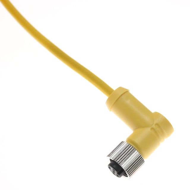 Mencom MDCP-3FP-1M-R MDC, Cordset, 3 Pole, Female Right Angle, 1M, 4A, Yellow, PUR, Nickel Plated Brass MDCP-3FP-1M-R on Applied Automation