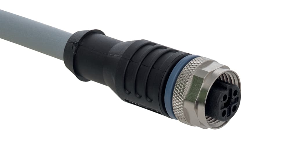 Schmersal A-K4P-M12-S-G-5M-GY-2-X-B-4-69-075 Pre-wired cable; M12; Pre-wired cable; 4-pole A-K4P-M12-S-G-5M-GY-2-X-B-4-69-075 on Applied Automation