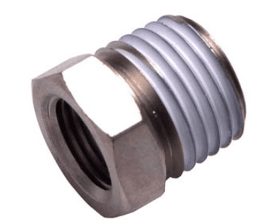 AirTAC BD0104 male to female connector (PT thread), Nickel plated brass body, 1/8" to 1/2" PT thread BD0104 on Applied Automation