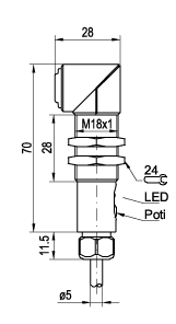 SensoPart 518-51507 518-51507 SENSOPART - Photoelectric diffuse sensor with background suppression, FMH 18W-L4 518-51507 on Applied Automation