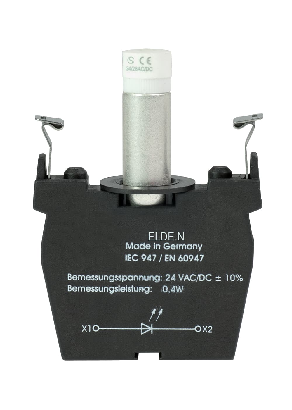 Schmersal ELDE.NWS24 Command and signalling devices; Contact and light terminal blocks (EF/EL); Screw connection; Mounting flange position 3; white LED; 24 VAC/DC ELDE.NWS24 on Applied Automation
