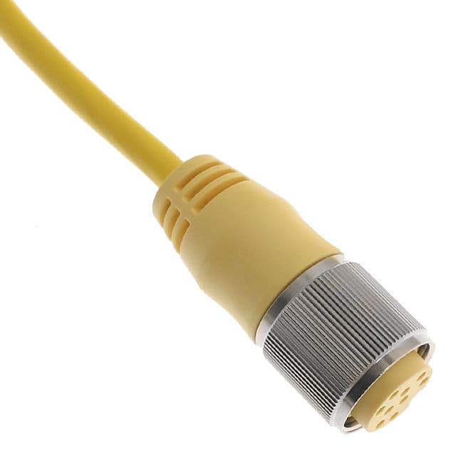 Mencom MINP-12FPX-6 MIN Size III, Cordset, 12 Pole, Female Straight, 6 Ft, 4A, Yellow, PUR MINP-12FPX-6 on Applied Automation