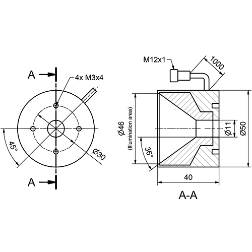 SensoPart 532-51038 532-51038 SENSOPART - Ring light, dome, diffuse, 50 mm, white, LD 50 WD-24-KFL5 532-51038 on Applied Automation