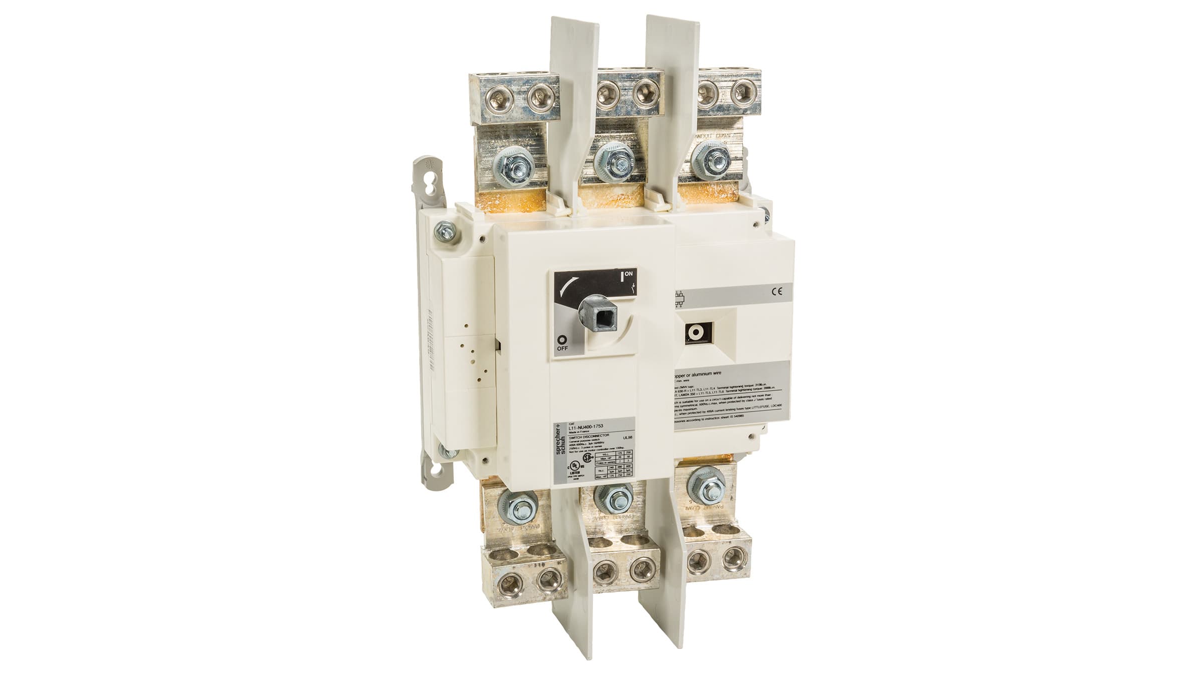 Sprecher + Schuh L11-NU600-1753 Sprecher + Schuh L11-NU600-1753 - L11 UL98 Disconnect Switch, Non-Fused, 600A, 3-Pole, Open Type L11-NU600-1753 on Applied Automation