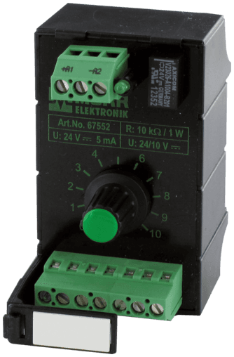 Murr Elektronik 67552 67552 Murrelektronik - MPOT POTENTIOMETER MODULE, 10K-Ohm/270 degree with relay, mounting rail / screw-type terminal 67552 on Applied Automation