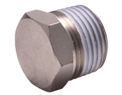 AirTAC NBZ1/8 Plug (NPT thread), Nickel plated brass body, 1/8" NPT thread NBZ1/8 on Applied Automation