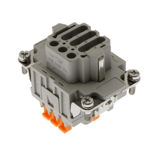 Mencom CDSHF-09 Hi-Density, CDSH series, Female Rectangular Insert, size 44.27, 9 pin, 10 amp, Squich Spring CDSHF-09 on Applied Automation