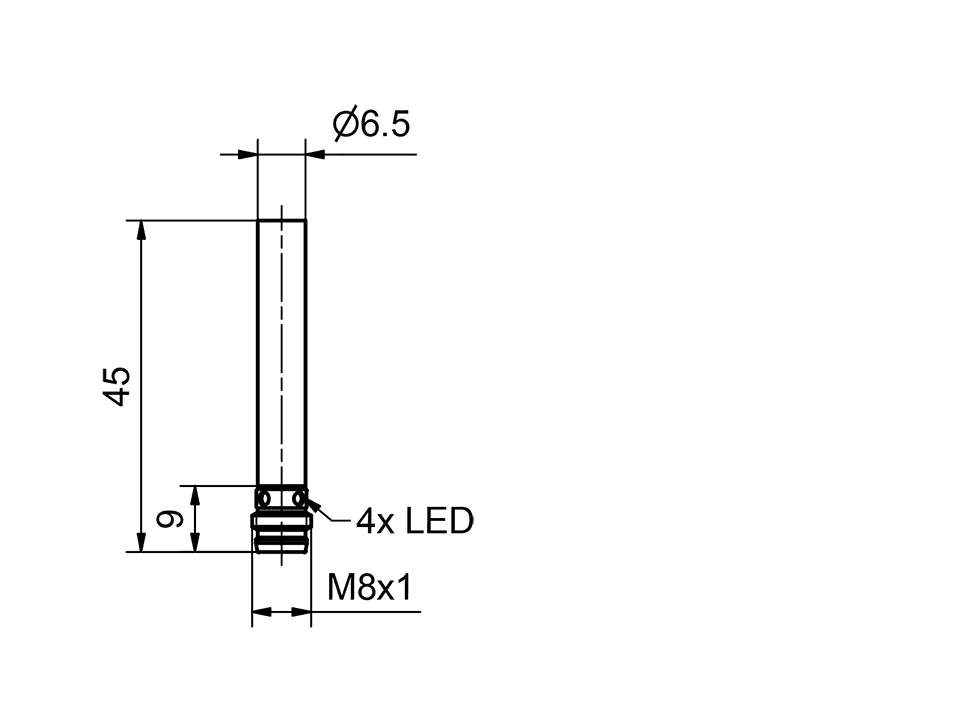 SensoPart 996-01004 996-01004 SENSOPART - Inductive sensor Ø 6.5 mm / standard switching distance, IDT 6-S-B2-PSL-M3M 996-01004 on Applied Automation