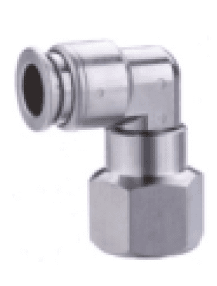 AirTAC X-S6-NPLF1/2-3/8 elbow female connector (NPT thread), 316 stainless steel, 1/2" inch tubing connection,3/8" NPT thread, 316 stainless steel, Viton X-S6-NPLF1/2-3/8 on Applied Automation