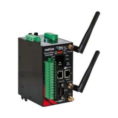 Red Lion RAM-9911-AT Red Lion RAM-9911-AT is a Cellular RTU from the Sixnet RAM 9000 series designed for industrial automation and monitoring applications. It features one serial RS-232 and one serial RS-485 interface, supporting AT&T 4G/LTE for high-speed cellular data communication. This unit is equipped with two RJ45 ports for Ethernet connections and a DC power input via a screw connector, accommodating a supply voltage range of 8-30Vdc, including standard 12Vdc and 24Vdc systems. The communication protocols supported by this device include Ethernet, LTE (4G), RS-232, and RS-485, facilitating versatile connectivity options for various industrial environments. RAM-9911-AT on Applied Automation