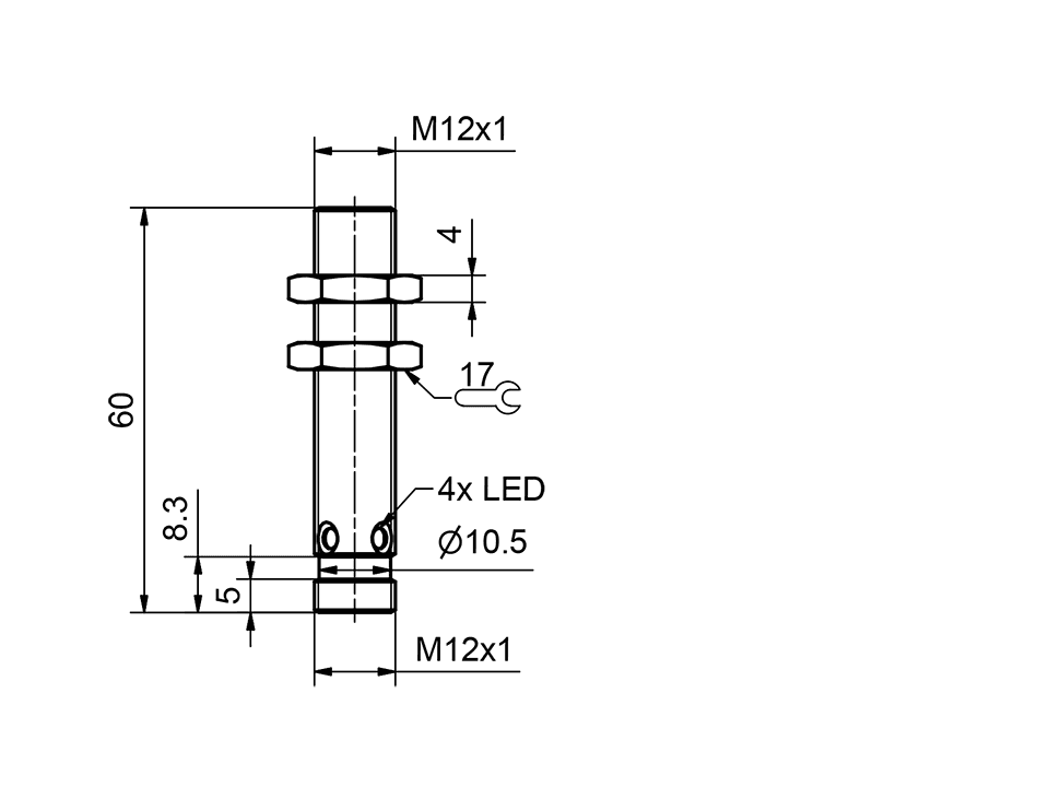 SensoPart 996-01008 996-01008 SENSOPART - Inductive sensor M12 / standard switching distance, IMT 12-S-B2-PSL-L4M 996-01008 on Applied Automation