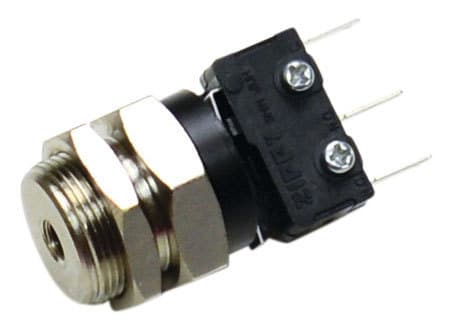 Clippard SAS-1A1-65 Sub-Miniature Air Switch, 5 Amp, QC Terminals, 65 psig, #10-32 Port SAS-1A1-65 on Applied Automation