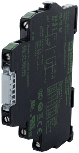 Murr Elektronik 52301 52301 Murrelektronik - Miro 6,2 Timer On-delay max.3-300 sec., MIRO 6.2 TIMER ON-DELAY, IN: 24 VDC - OUT: 250 VAC/DC / 6A, 1 C/O contact / 6,2 mm screw-type terminal 52301 on Applied Automation