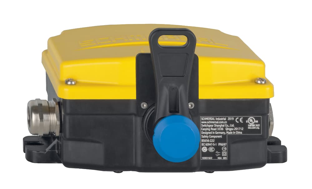Schmersal RS655-Z22 RS655-Z22 Schmersal - Pull-wire emergency stop switches; Metal enclosure; wire pull and breakage detection; Protection class IP66, IP67; Central connection terminal; Mechanical switching position indication; two-side operation / wire up to 2 x 100 m RS655-Z22 on Applied Automation