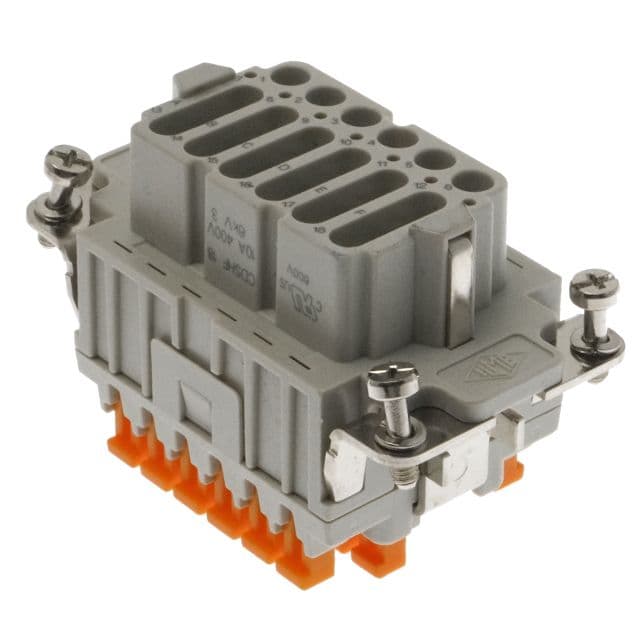 Mencom CDSHF-18 Hi-Density, CDSH series, Female Rectangular Insert, size 57.27, 18 pin, 10 amp, Squich Spring CDSHF-18 on Applied Automation