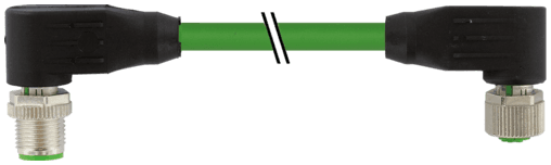 Murr Elektronik 7000-46061-8020080 7000-46061-8020080 Murrelektronik - M12 male 90° / M12 female 90° shielded Cube67, PUR 20AWG+22AWG shielded gn UL/CSA 0.8m 7000-46061-8020080 on Applied Automation
