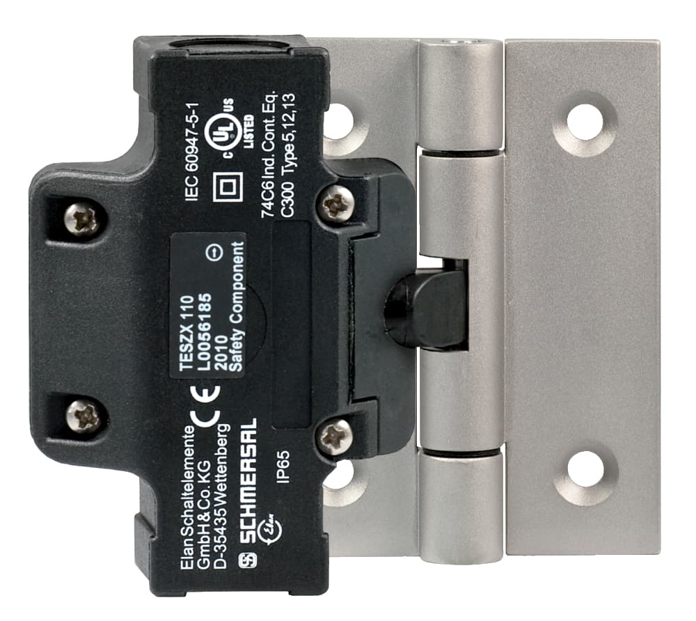 Schmersal TESZX1102/S TESZX1102/S Schmersal - Safety switch for hinged guards; Hinge safety switch; 2 cable entries M 20 x 1.5; Simple fitting, especially on 40 mm profiles; Thermoplastic enclosure; Double-insulated; Good resistance to oil and petroleum spirit; 111,5 mm x 92 mm x 36 mm TESZX1102/S on Applied Automation