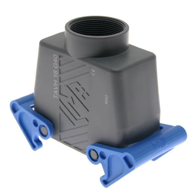 Mencom TAVH-16G40 Plastic, T-Type/H, Hygienic Series, Rectangular Hood, size 77.27, Double Thermoplastic Latch, Top M40 cable entry TAVH-16G40 on Applied Automation