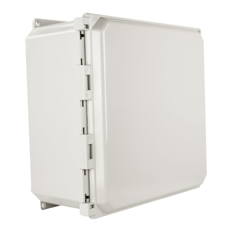 Allied Moulded Products AMP1226HF 12"x12"x6" POLYLINE® polycarbonate wall mount enclosure assembly with 2-screw hinged cover AMP1226HF on Applied Automation