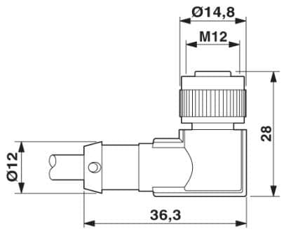SensoPart 902-51816 902-51816 SENSOPART - M12 socket, 5-pin, 90° angled, open ends, 5-wire, length 2 m, a-coded, PUR, IP 67, CI L5FWS-2m-PUR 902-51816 on Applied Automation