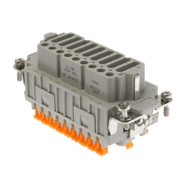 Mencom CDSHF-27 Hi-Density, CDSH series, Female Rectangular Insert, size 77.27, 27 pin, 10 amp, Squich Spring CDSHF-27 on Applied Automation