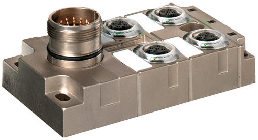 Murr Elektronik 8000-54522-0000000 8000-54522-0000000 Murrelektronik - MVP-METALL, 4XM12, 5POLE, M23 19POL. CON., Connector exit frontside, without LED's, replacement for 27531 8000-54522-0000000 on Applied Automation