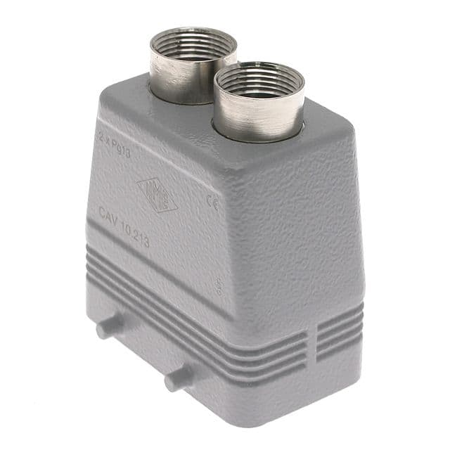 Mencom CAV-10.213 Standard, Rectangular Hood, size 57.27, 4 Pegs, 2 Top PG13.5 cable entries, High Construction CAV-10.213 on Applied Automation