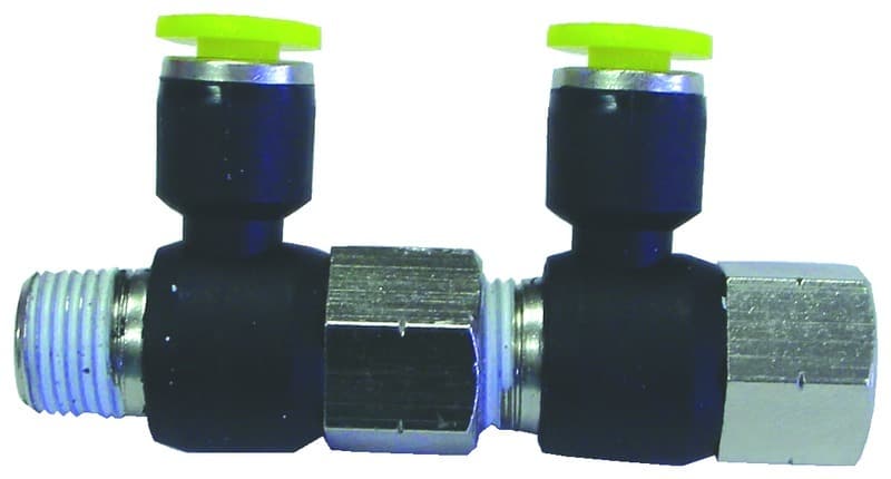 Clippard PQ-SE16Z-PKG Push-Quick Stack Elbow, 1/2”, 1/2” NPT, Pack of 5, Provides a simple method of connecting pneumatic components to each other and system piping. PQ-SE16Z-PKG on Applied Automation