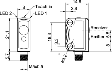 SensoPart 603-11003 603-11003 SENSOPART - Photoelectric retro-reflective sensor, FR 10-R-PS-KM3 603-11003 on Applied Automation