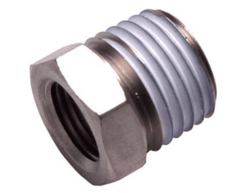 AirTAC NBD1/8-3/8 male to female connector (NPT thread), Nickel plated brass body, 1/8"female to 3/8"\male NPT thread NBD1/8-3/8 on Applied Automation