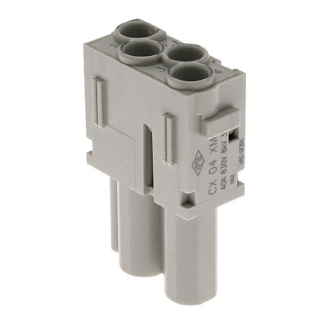 Mencom CX-04XM Mixo series, Male Rectangular finger safe Insert, 4 pin, 40 amp, Crimp CX-04XM on Applied Automation