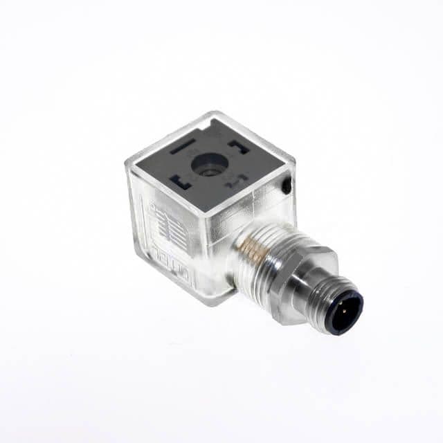 Mencom VAG-029-3401 Solenoid Valve Connectors, Receptacle, 3 Pole, Form A 18mm, with 4 Pole M12 Male Straight, 24V, 4A, LED w/MOV VAG-029-3401 on Applied Automation