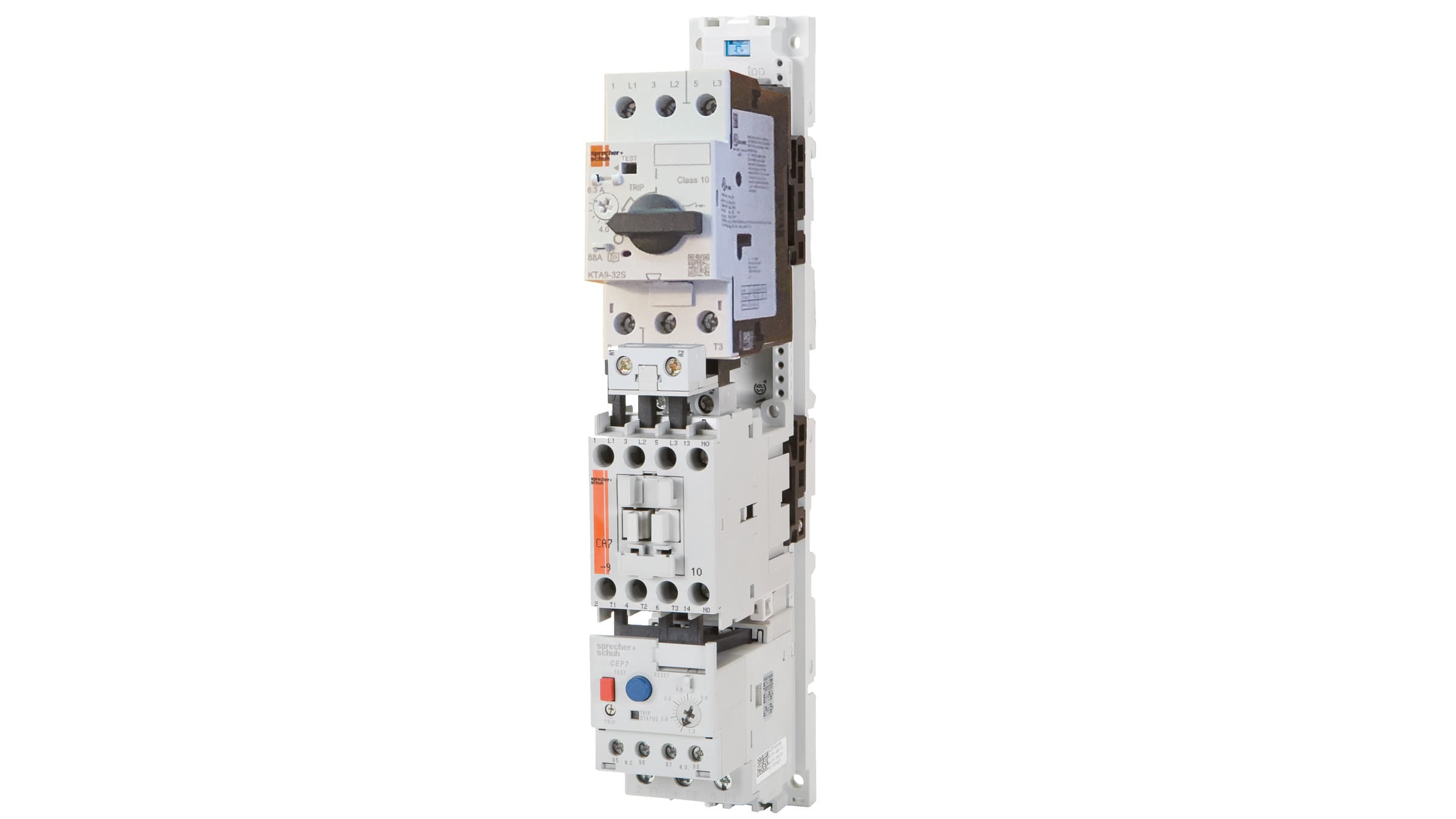 Sprecher + Schuh CLUE-709012022-DB16B-FCB CLUE Type-E/F 3-Component Starter FVR, 9A, Frame D High Capacity, 1.0-1.6 Amps, 22A Magnetic Trip, 110V 50Hz / 120V 60Hz AC, 0.75 HP 460V / 0.75 HP 575V, Open Type CLUE-709012022-DB16B-FCB on Applied Automation