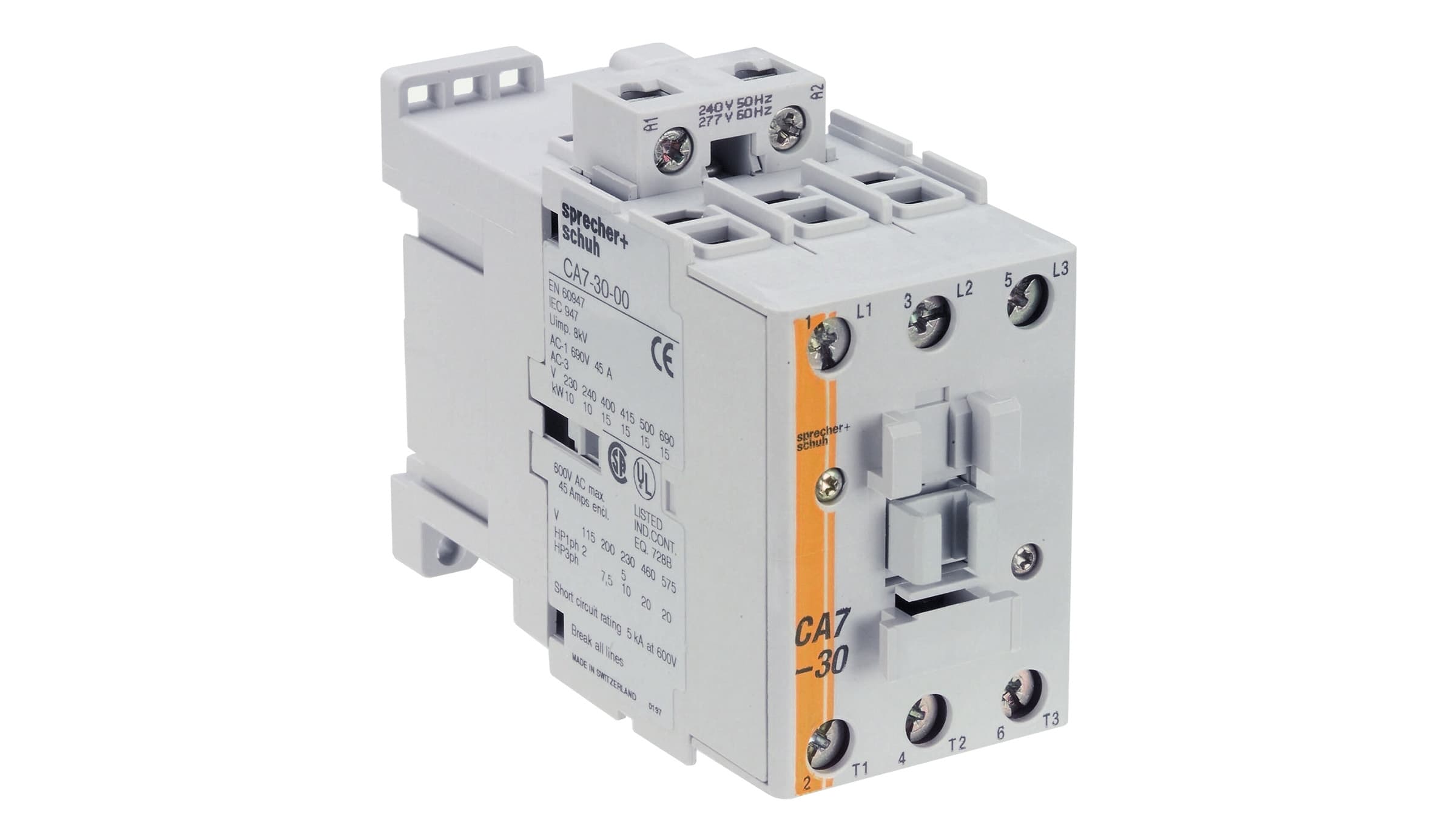 Sprecher + Schuh CA7-30-10-347 Sprecher + Schuh CA7-30-10-347 - CONTACTOR 30A 347VAC 1NO CA7-30-10-347 on Applied Automation