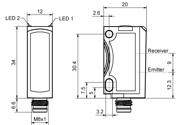 SensoPart 608-11020 608-11020 SENSOPART - Photoelectric proximity sensor with background suppression, fixed focus 608-11020 on Applied Automation