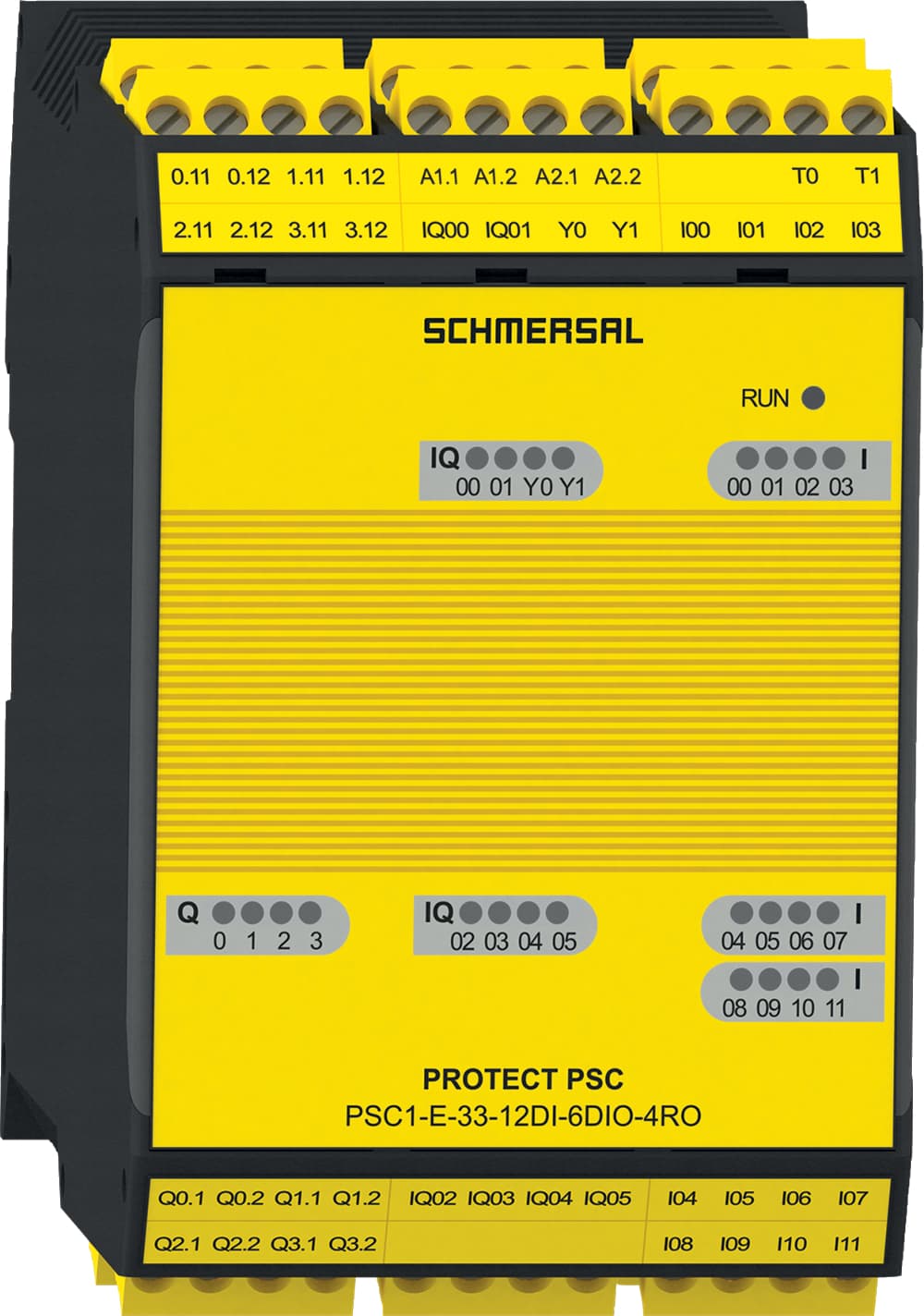 Schmersal PSC1-E-33-12DI-6DIO-4RO PSC1-E-33-12DI-6DIO-4RO Schmersal - Safety controllers; PROTECT PSC1; Extension with up to 18 digital in-/outputs; 2 additional signalling outputs; 2 Relay contacts; Connection for all conventional safety switchgear up to PL e to ISO 13849-1 PSC1-E-33-12DI-6DIO-4RO on Applied Automation