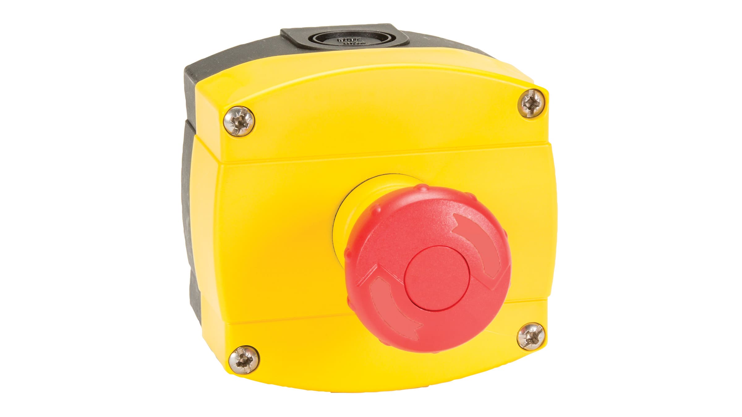 Sprecher + Schuh D7-1YPB14-MX02 Sprecher + Schuh D7-1YPB14-MX02 - D7 Emergency Stop Pushbutton Station, Yellow Plastic, Mushroom 40mm Twist Release, Red/Yellow, Metal Latch, 2NC, Type 4/4X/13 D7-1YPB14-MX02 on Applied Automation