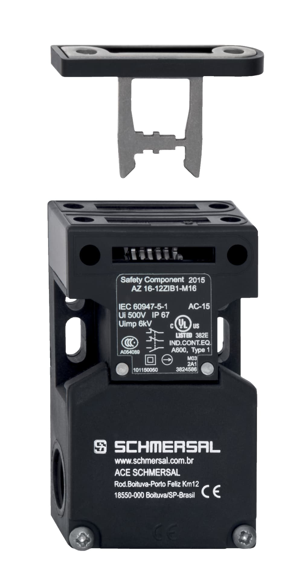 Schmersal AZ 16-12ZIB1-M20 Safety switch with separate actuator; AZ 16ZI; 3 cable entries M 20 x 1.5; Thermoplastic enclosure; Individual coding; Coding level "High" according to ISO 14119; 52 mm x 90 mm x 30 mm; Long life; Double-insulated; Large wiring compartment; High level of AZ 16-12ZIB1-M20 on Applied Automation
